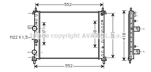 AVA QUALITY COOLING Радиатор, охлаждение двигателя FT2182